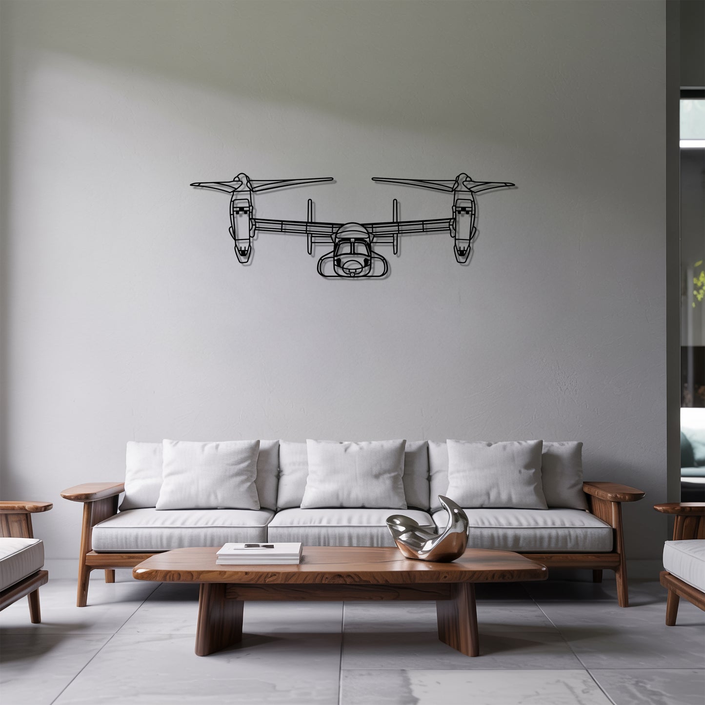 MV-22 - Airplane Metal Silhouette Wall Art - Aviation Gift - Pilot Office Decor