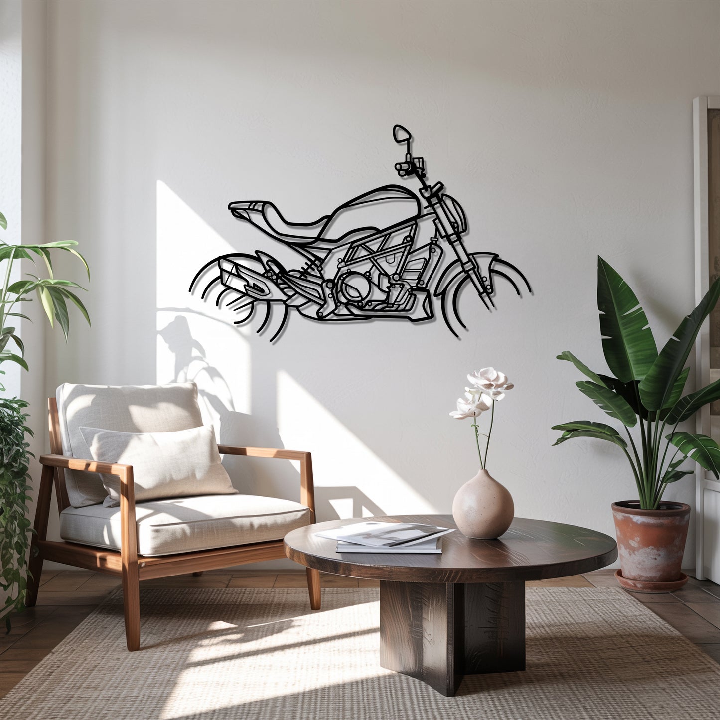 502C - Motorcycle Metal Silhouette Wall Art - Bikers Gift - Garage Decor