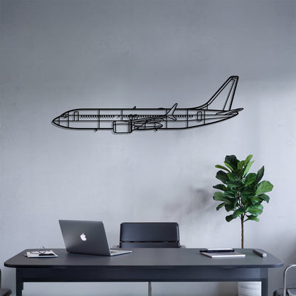 737 - Airplane Metal Silhouette Wall Art - Aviation Gift - Pilot Office Decor