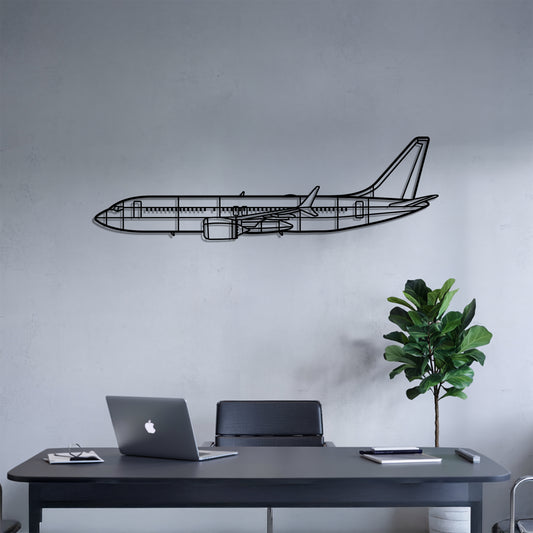737 - Airplane Metal Silhouette Wall Art - Aviation Gift - Pilot Office Decor