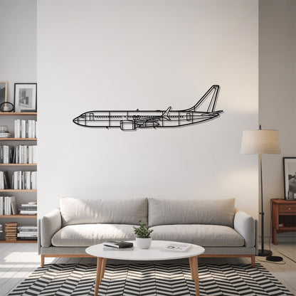 737 - Airplane Metal Silhouette Wall Art - Aviation Gift - Pilot Office Decor