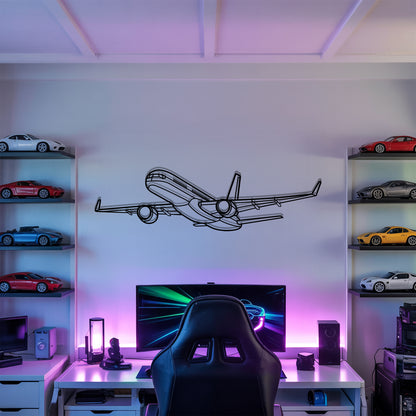 757-200 - Airplane Metal Silhouette Wall Art - Aviation Gift - Pilot Office Decor