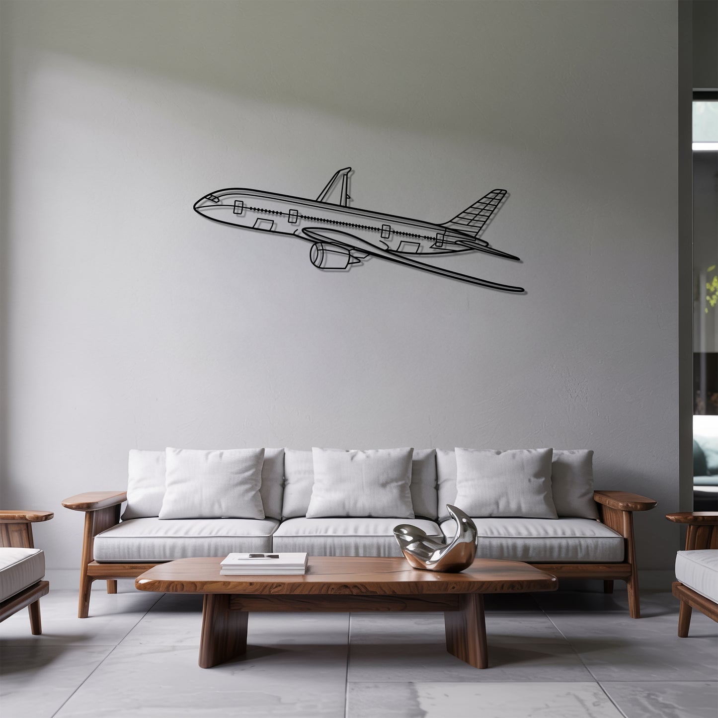 787 - Airplane Metal Silhouette Wall Art - Aviation Gift - Pilot Office Decor