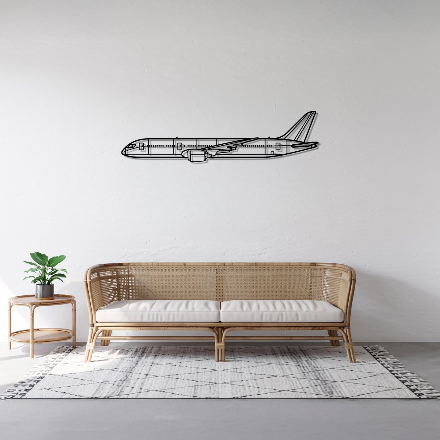 B787 Dreamliner - Airplane Metal Silhouette Wall Art - Aviation Gift - Pilot Office Decor