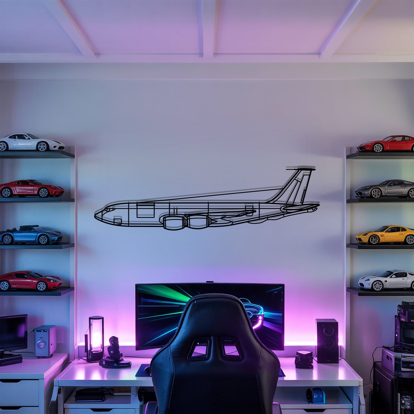 KC-135R Stratotanker - Airplane Metal Silhouette Wall Art - Aviation Gift - Pilot Office Decor