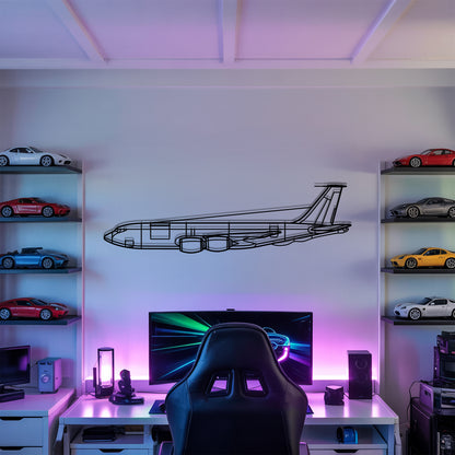 KC-135R Stratotanker - Airplane Metal Silhouette Wall Art - Aviation Gift - Pilot Office Decor