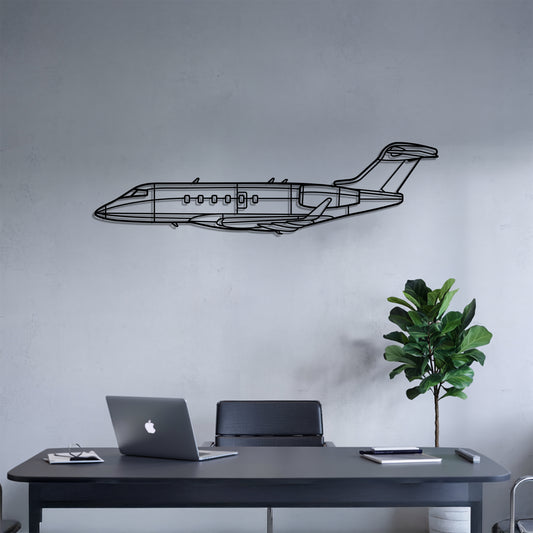 Challenger 350 - Airplane Metal Silhouette Wall Art - Aviation Gift - Pilot Office Decor