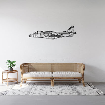 Harrier GR7 - Airplane Metal Silhouette Wall Art - Aviation Gift - Pilot Office Decor