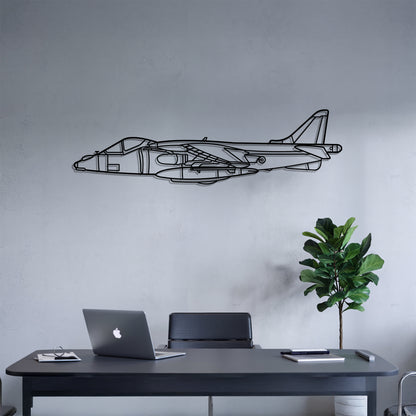 Harrier GR7 - Airplane Metal Silhouette Wall Art - Aviation Gift - Pilot Office Decor