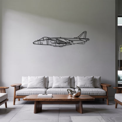 Harrier GR7 - Airplane Metal Silhouette Wall Art - Aviation Gift - Pilot Office Decor