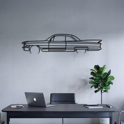 Coupe de Ville 1961 Detailed - Car Metal Silhouette Wall Art - Car Enthusiast Gift - Laser-cut Garage Decor