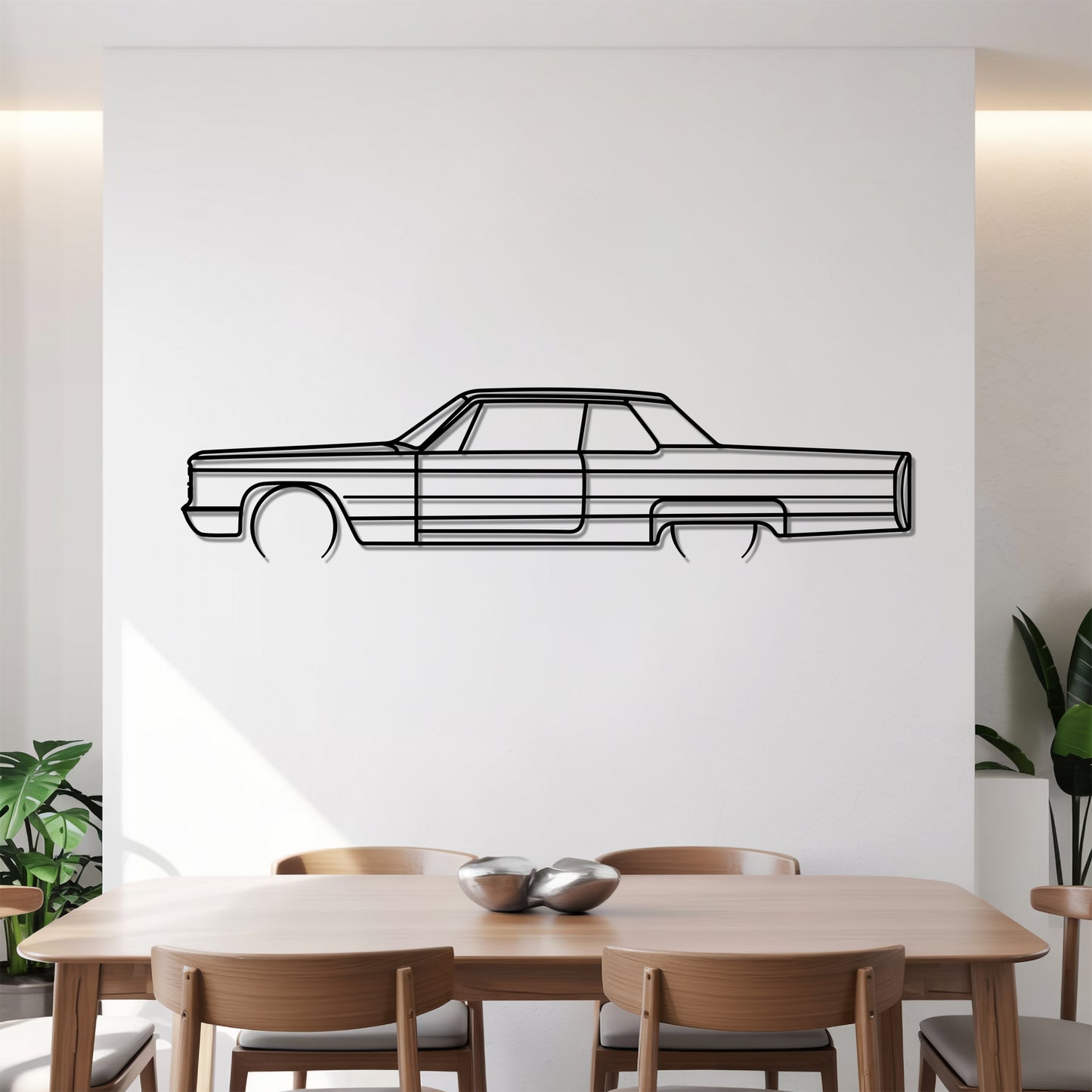 Coupe de Ville 1966 Detailed - Car Metal Silhouette Wall Art - Car Enthusiast Gift - Laser-cut Garage Decor