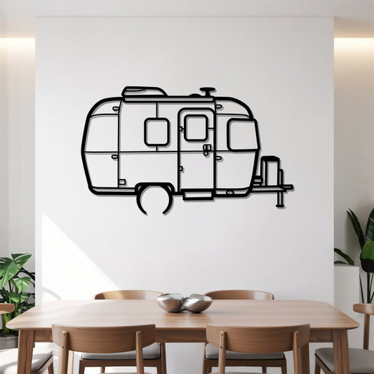 Bambi 16RB - Camper/RV Silhouette - Motorhome Metal Wall Art - Laser-Cut Camping Decor - Road Trip Life