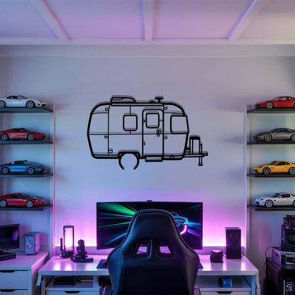 Bambi 16RB - Camper/RV Silhouette - Motorhome Metal Wall Art - Laser-Cut Camping Decor - Road Trip Life