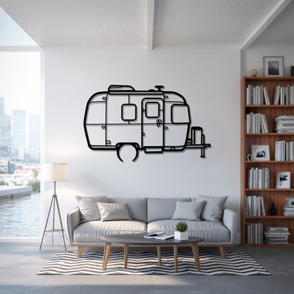 Bambi 16RB - Camper/RV Silhouette - Motorhome Metal Wall Art - Laser-Cut Camping Decor - Road Trip Life