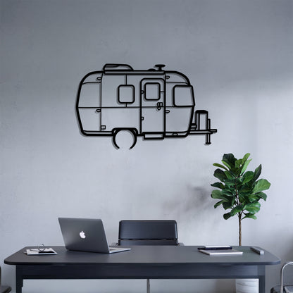 Bambi 16RB - Camper/RV Silhouette - Motorhome Metal Wall Art - Laser-Cut Camping Decor - Road Trip Life