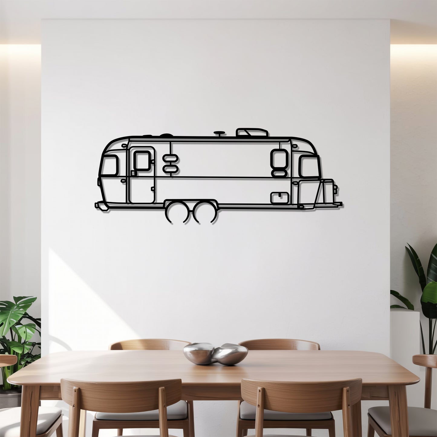 Trade Wind 25FB - Camper/RV Silhouette - Motorhome Metal Wall Art - Laser-Cut Camping Decor - Road Trip Life
