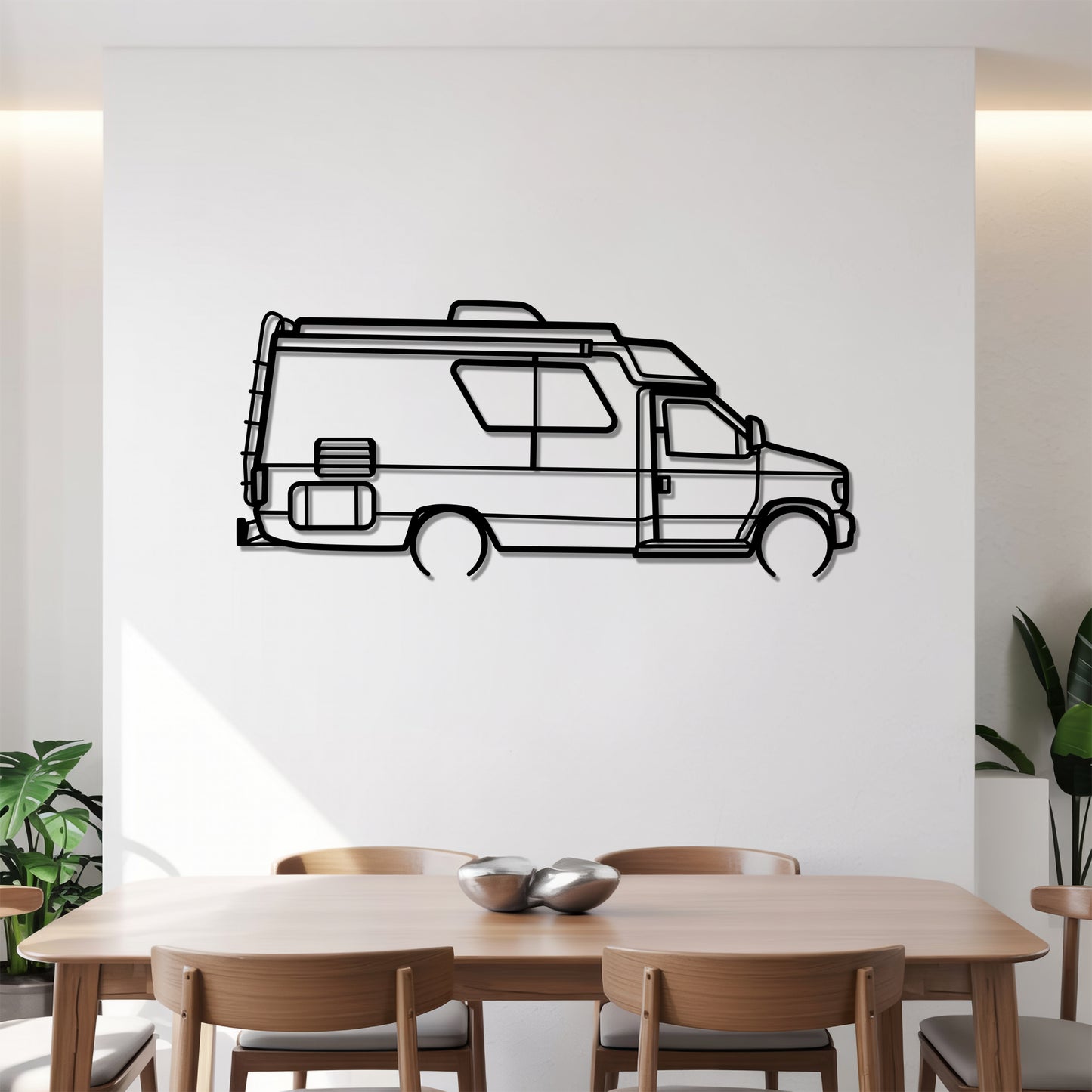 Concouerse E-350 - Camper/RV Silhouette - Motorhome Metal Wall Art - Laser-Cut Camping Decor - Road Trip Life