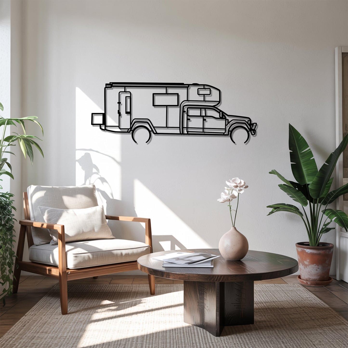 LTi F-550 4x4 - Camper/RV Silhouette - Motorhome Metal Wall Art - Laser-Cut Camping Decor - Road Trip Life