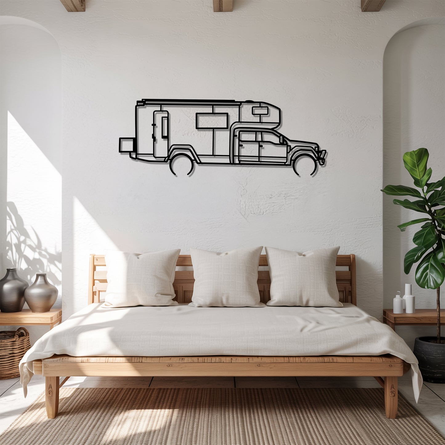LTi F-550 4x4 - Camper/RV Silhouette - Motorhome Metal Wall Art - Laser-Cut Camping Decor - Road Trip Life