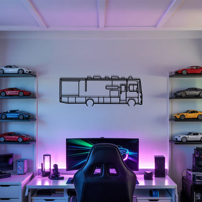 Bounder 35K - Camper/RV Silhouette - Motorhome Metal Wall Art - Laser-Cut Camping Decor - Road Trip Life