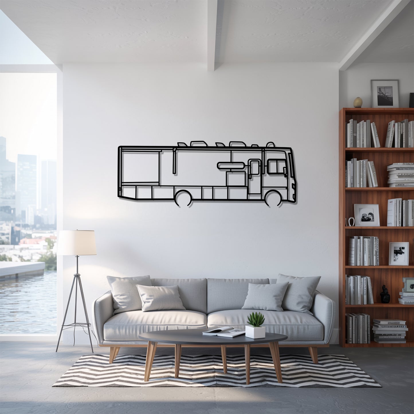 Bounder 35K - Camper/RV Silhouette - Motorhome Metal Wall Art - Laser-Cut Camping Decor - Road Trip Life