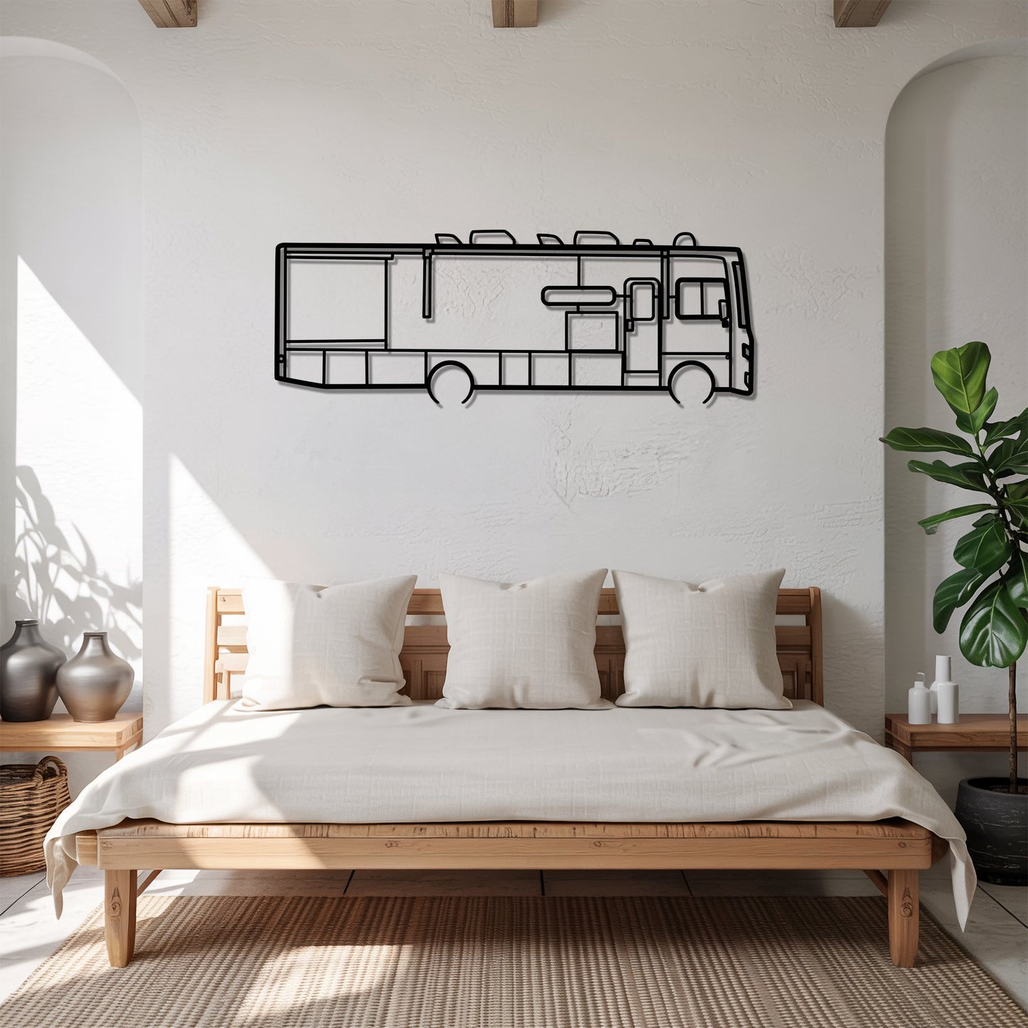 Bounder 35K - Camper/RV Silhouette - Motorhome Metal Wall Art - Laser-Cut Camping Decor - Road Trip Life