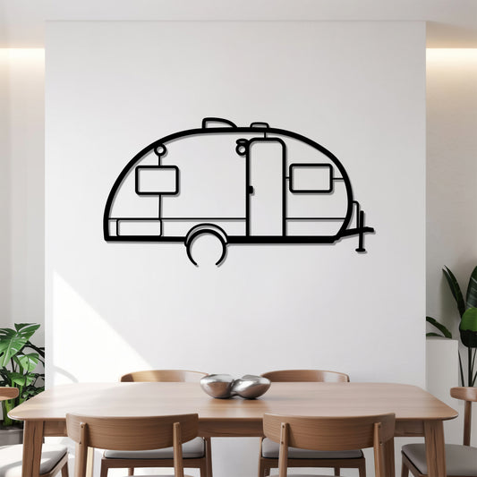 R-Pod Rp-171 - Camper/RV Silhouette - Motorhome Metal Wall Art - Laser-Cut Camping Decor - Road Trip Life