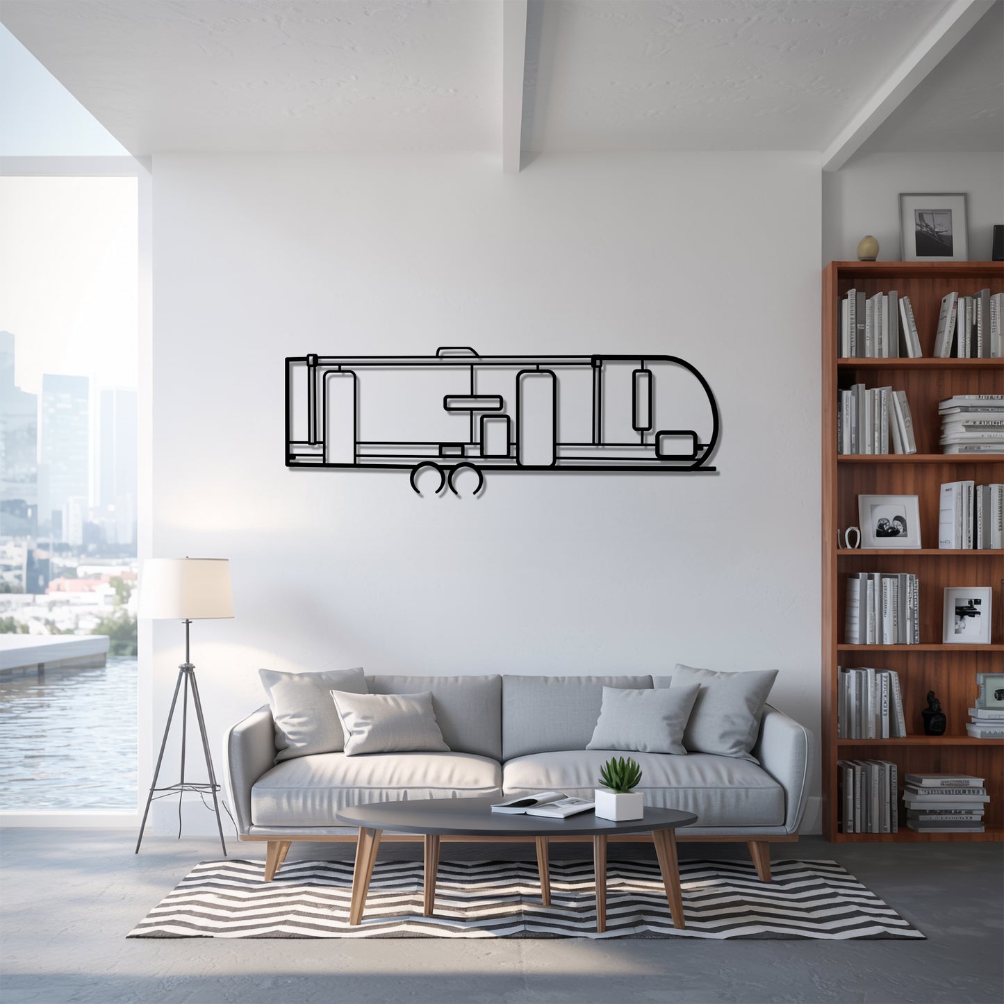 Salem 26DBUD - Camper/RV Silhouette - Motorhome Metal Wall Art - Laser-Cut Camping Decor - Road Trip Life