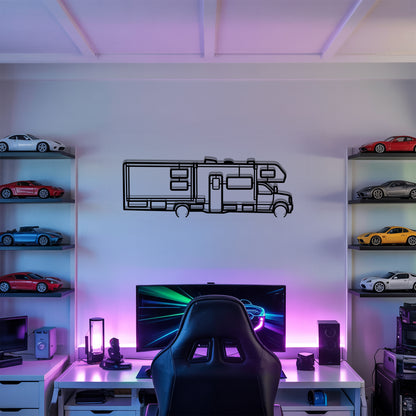 Sunseeker 3250dsle - Camper/RV Silhouette - Motorhome Metal Wall Art - Laser-Cut Camping Decor - Road Trip Life