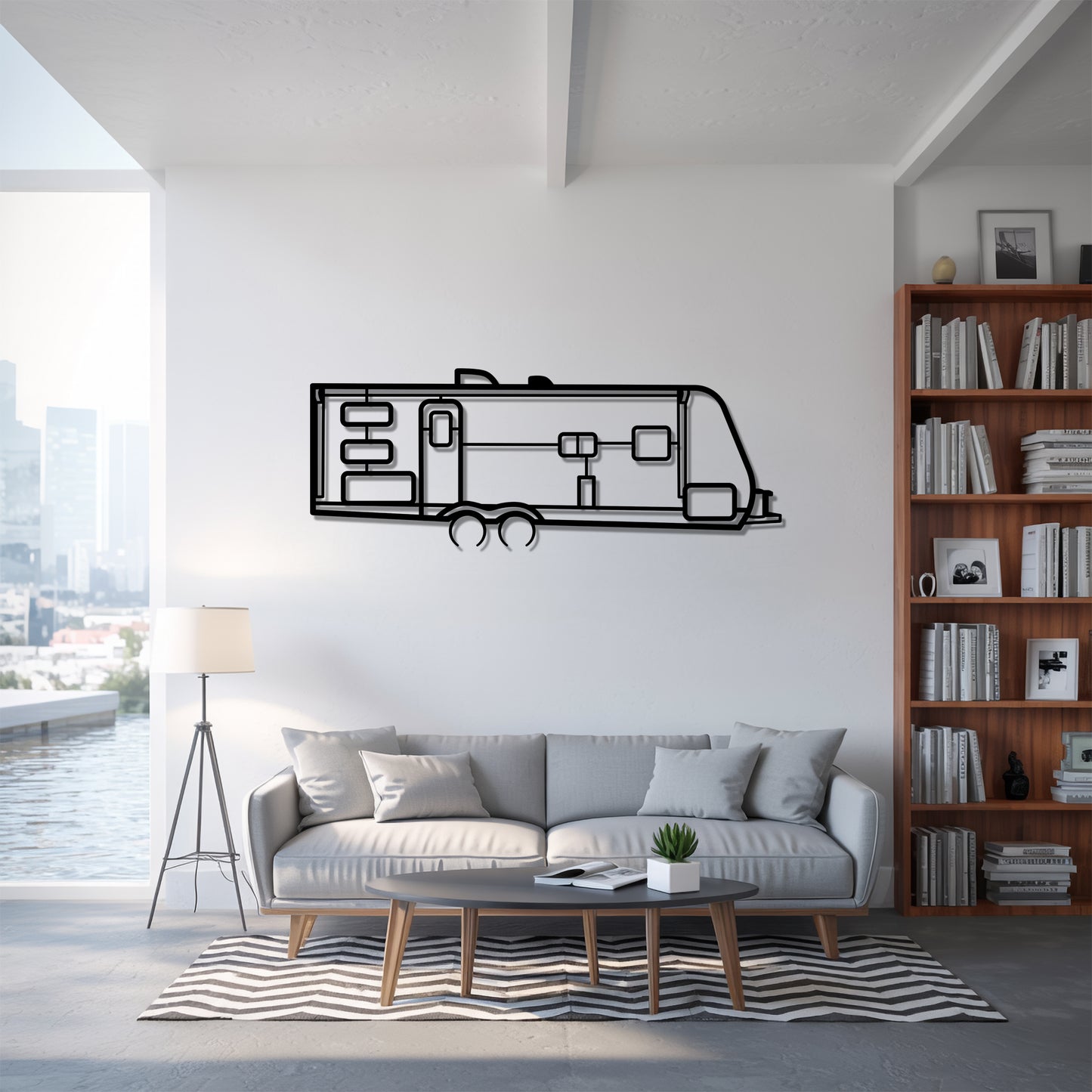 Imagine 2400BH - Camper/RV Silhouette - Motorhome Metal Wall Art - Laser-Cut Camping Decor - Road Trip Life