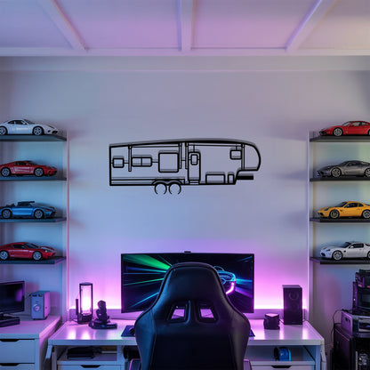 Reflectuin 303RLS - Camper/RV Silhouette - Motorhome Metal Wall Art - Laser-Cut Camping Decor - Road Trip Life