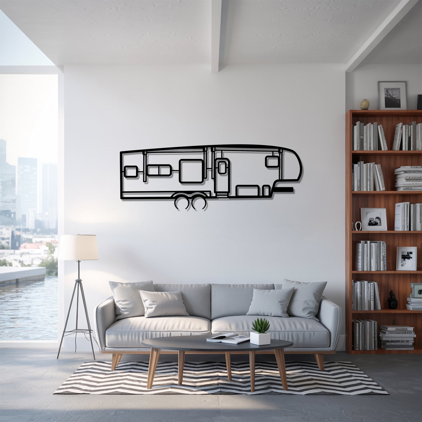 Reflectuin 303RLS - Camper/RV Silhouette - Motorhome Metal Wall Art - Laser-Cut Camping Decor - Road Trip Life