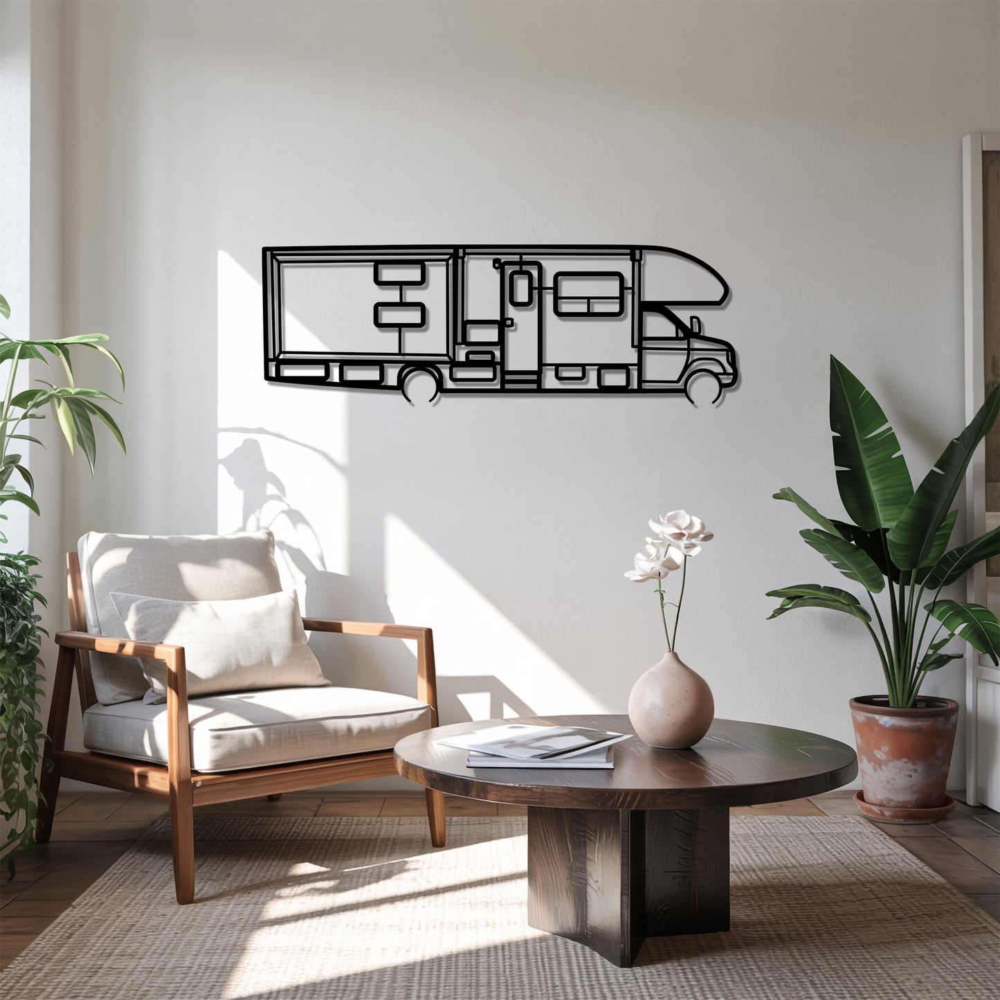 Greyhawk 31F - Camper/RV Silhouette - Motorhome Metal Wall Art - Laser-Cut Camping Decor - Road Trip Life