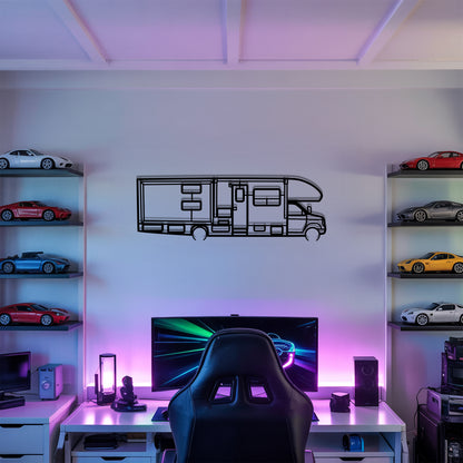 Greyhawk 31F - Camper/RV Silhouette - Motorhome Metal Wall Art - Laser-Cut Camping Decor - Road Trip Life