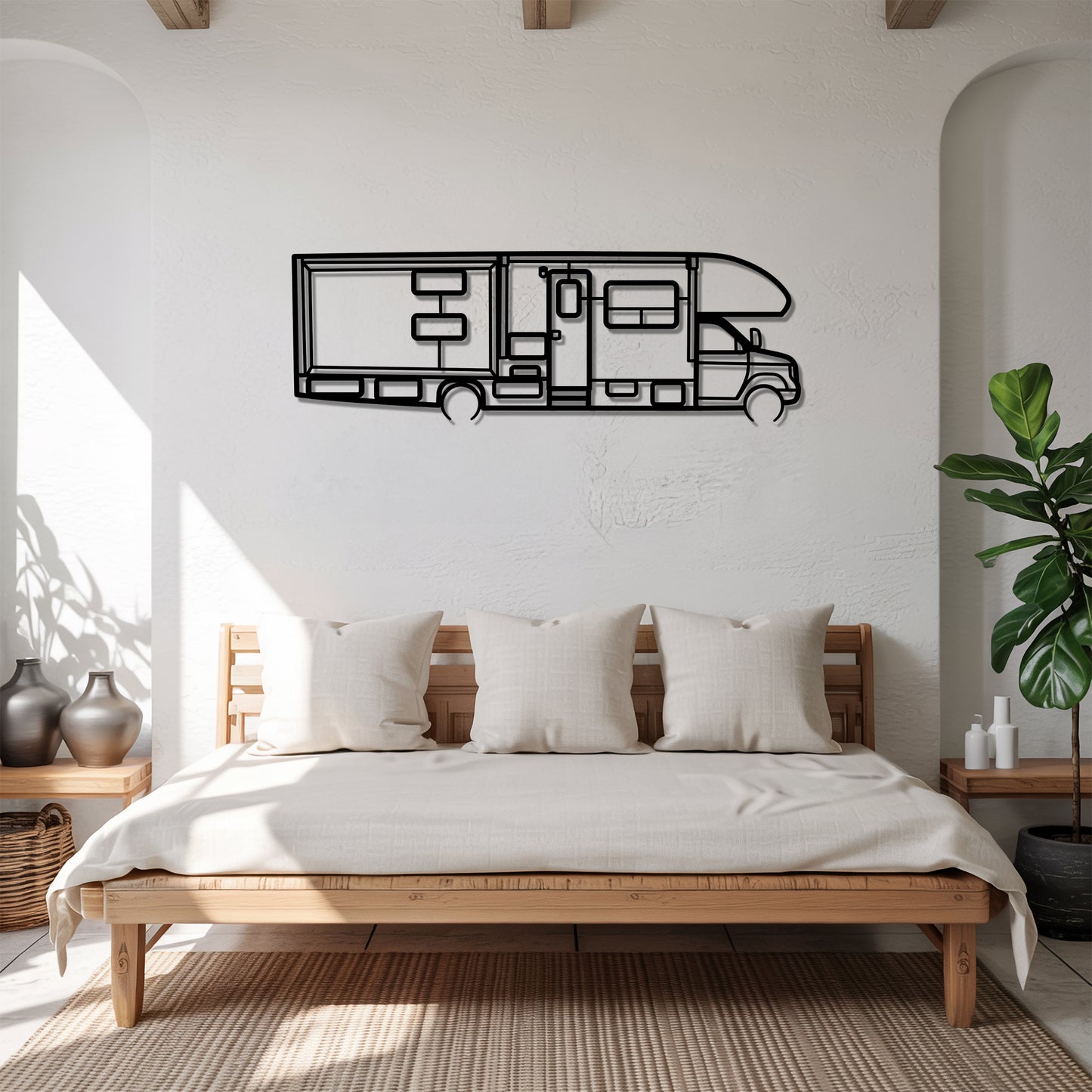 Greyhawk 31F - Camper/RV Silhouette - Motorhome Metal Wall Art - Laser-Cut Camping Decor - Road Trip Life