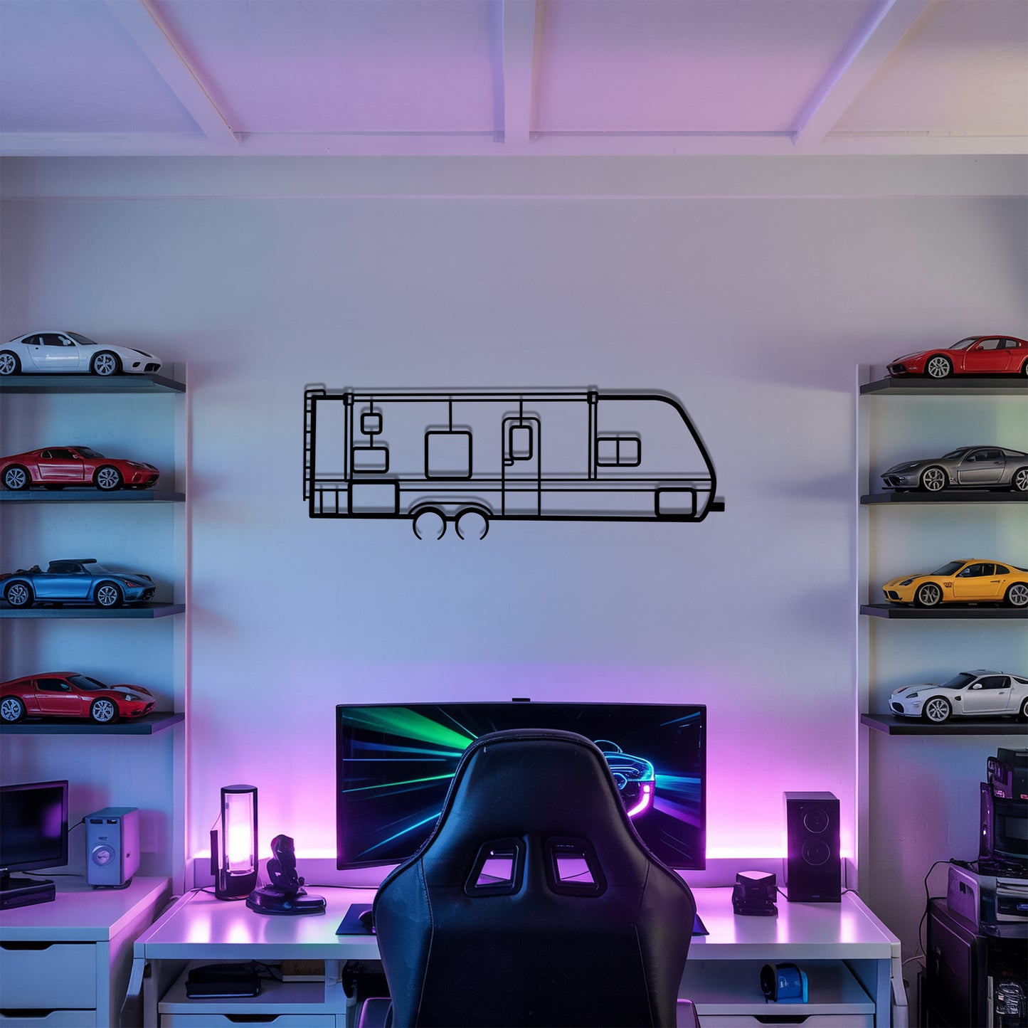 Jay Flight 264BH - Camper/RV Silhouette - Motorhome Metal Wall Art - Laser-Cut Camping Decor - Road Trip Life