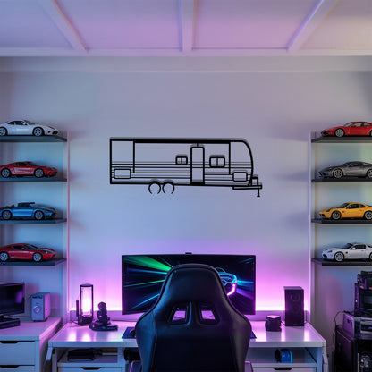 Hideout 240BH - Camper/RV Silhouette - Motorhome Metal Wall Art - Laser-Cut Camping Decor - Road Trip Life