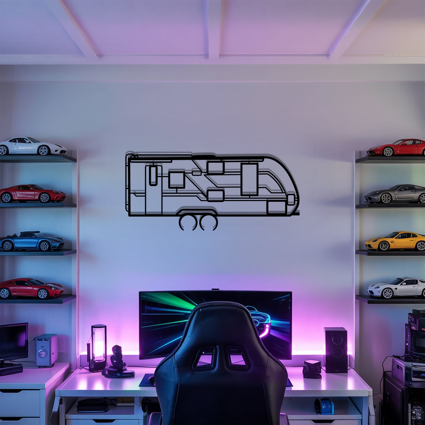 Lance 1995 - Camper/RV Silhouette - Motorhome Metal Wall Art - Laser-Cut Camping Decor - Road Trip Life