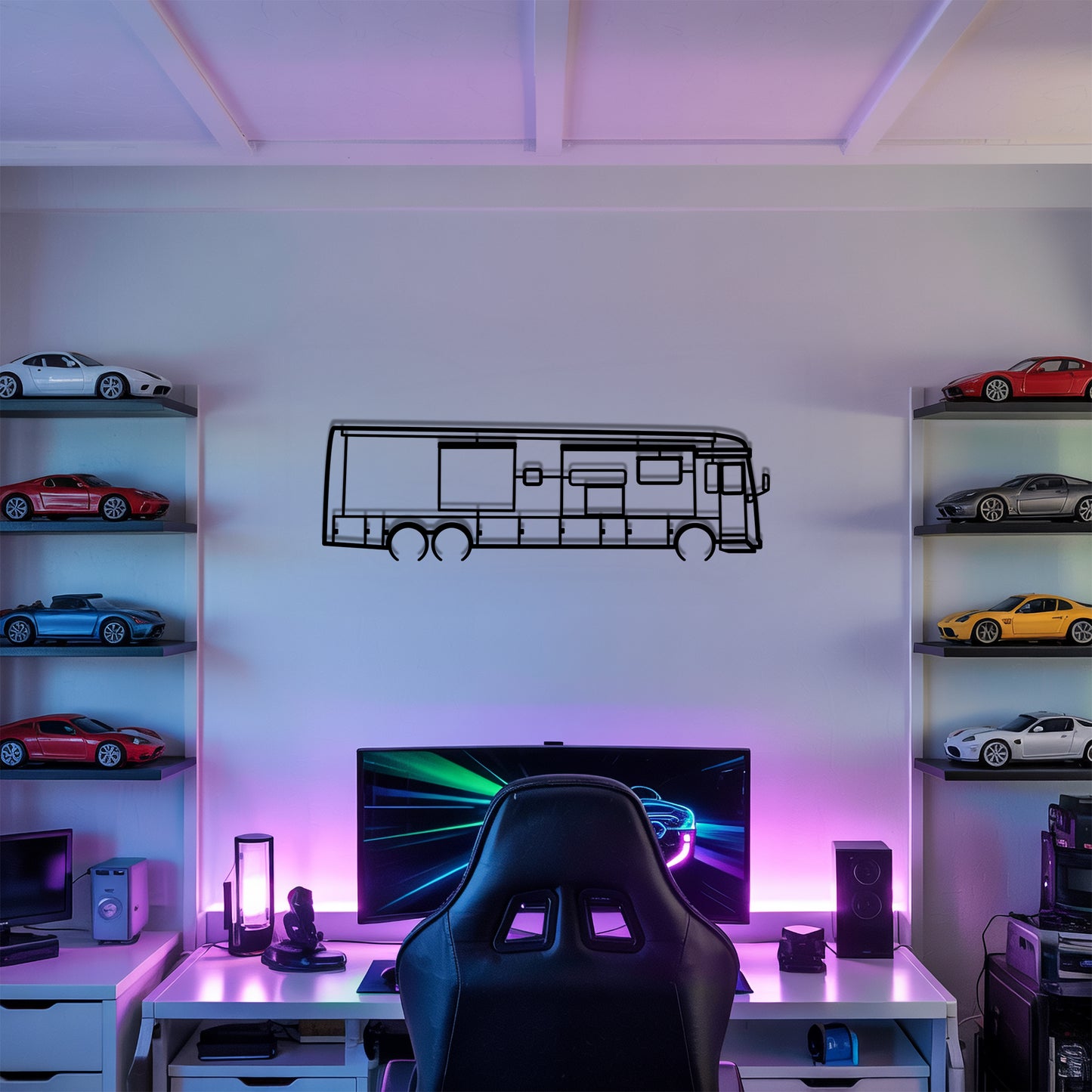 Dutch Star 4369 - Camper/RV Silhouette - Motorhome Metal Wall Art - Laser-Cut Camping Decor - Road Trip Life