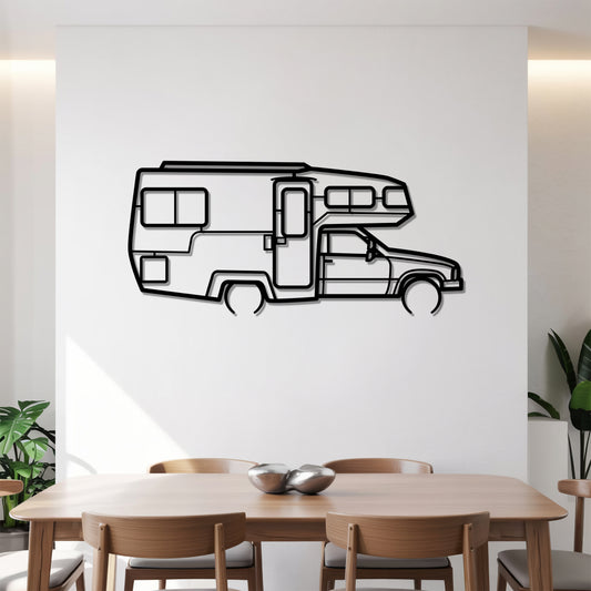 Sunrader 18 Fiberglass - Camper/RV Silhouette - Motorhome Metal Wall Art - Laser-Cut Camping Decor - Road Trip Life