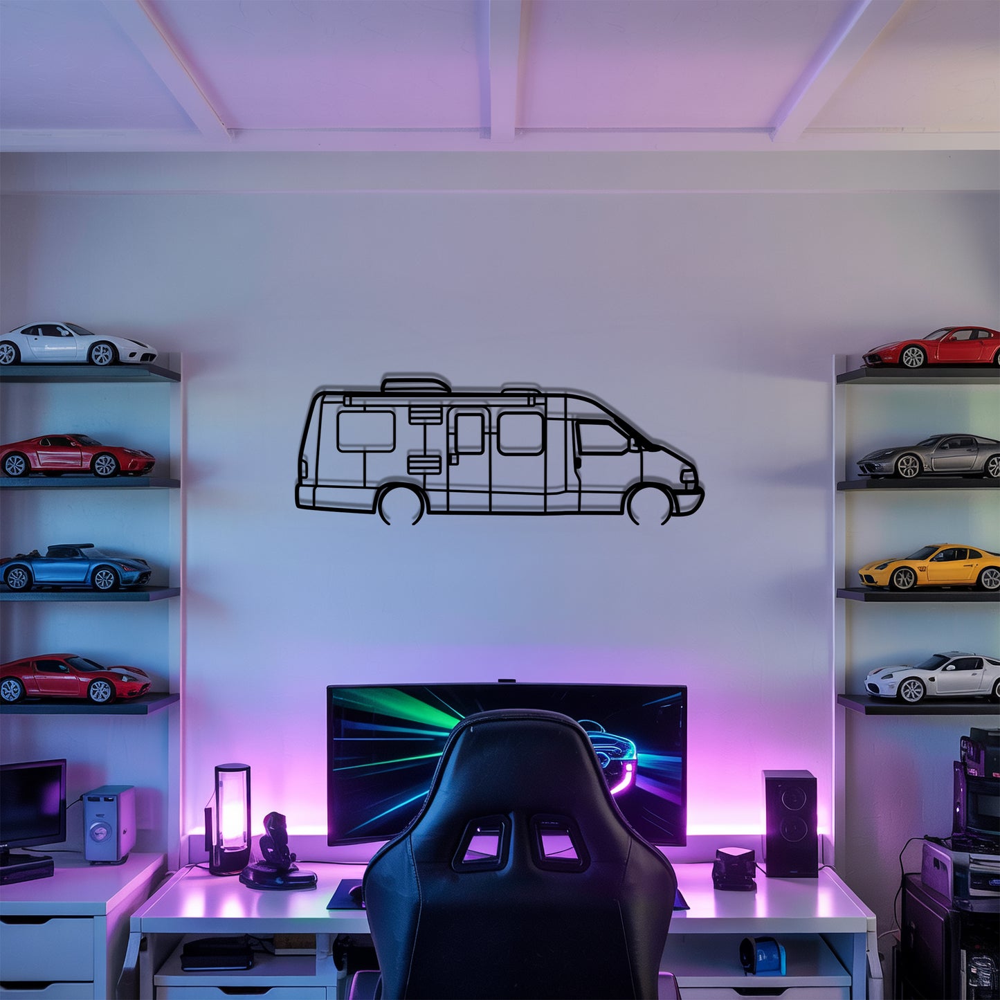 Rialta VR6 - Camper/RV Silhouette - Motorhome Metal Wall Art - Laser-Cut Camping Decor - Road Trip Life