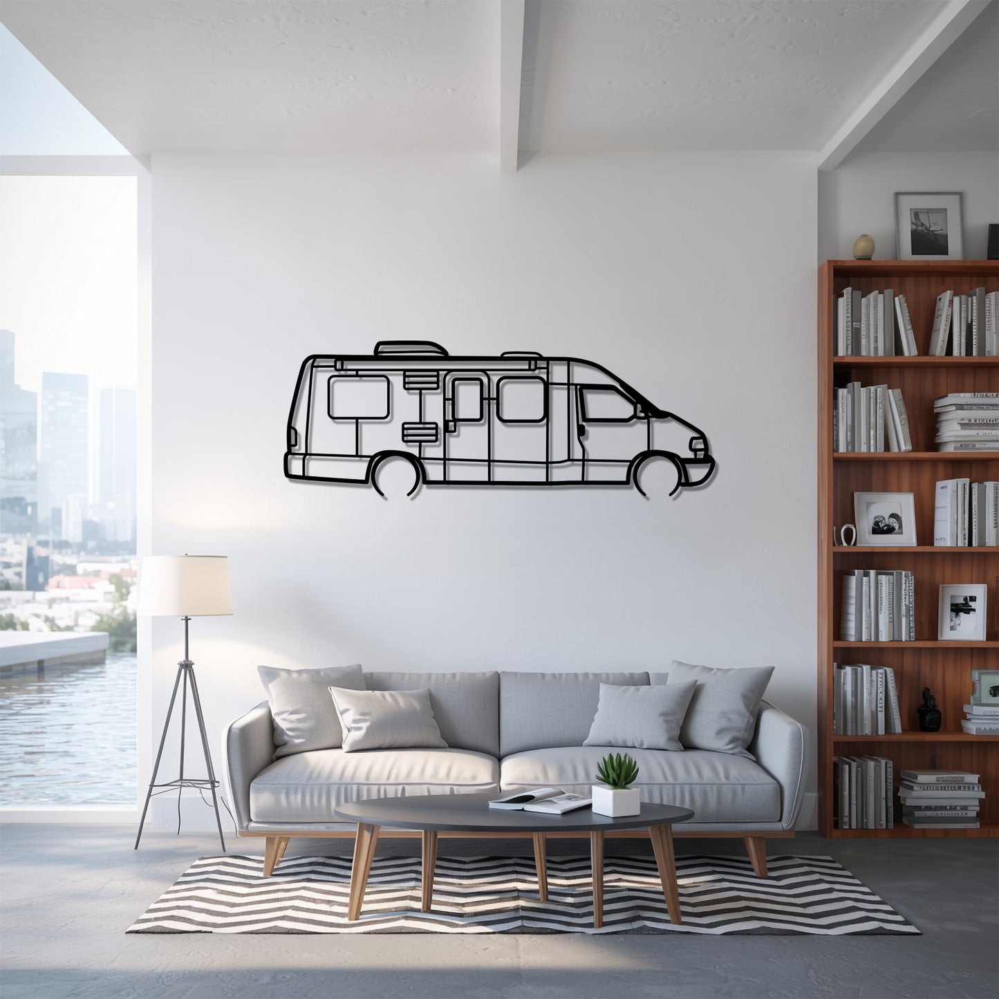 Rialta VR6 - Camper/RV Silhouette - Motorhome Metal Wall Art - Laser-Cut Camping Decor - Road Trip Life