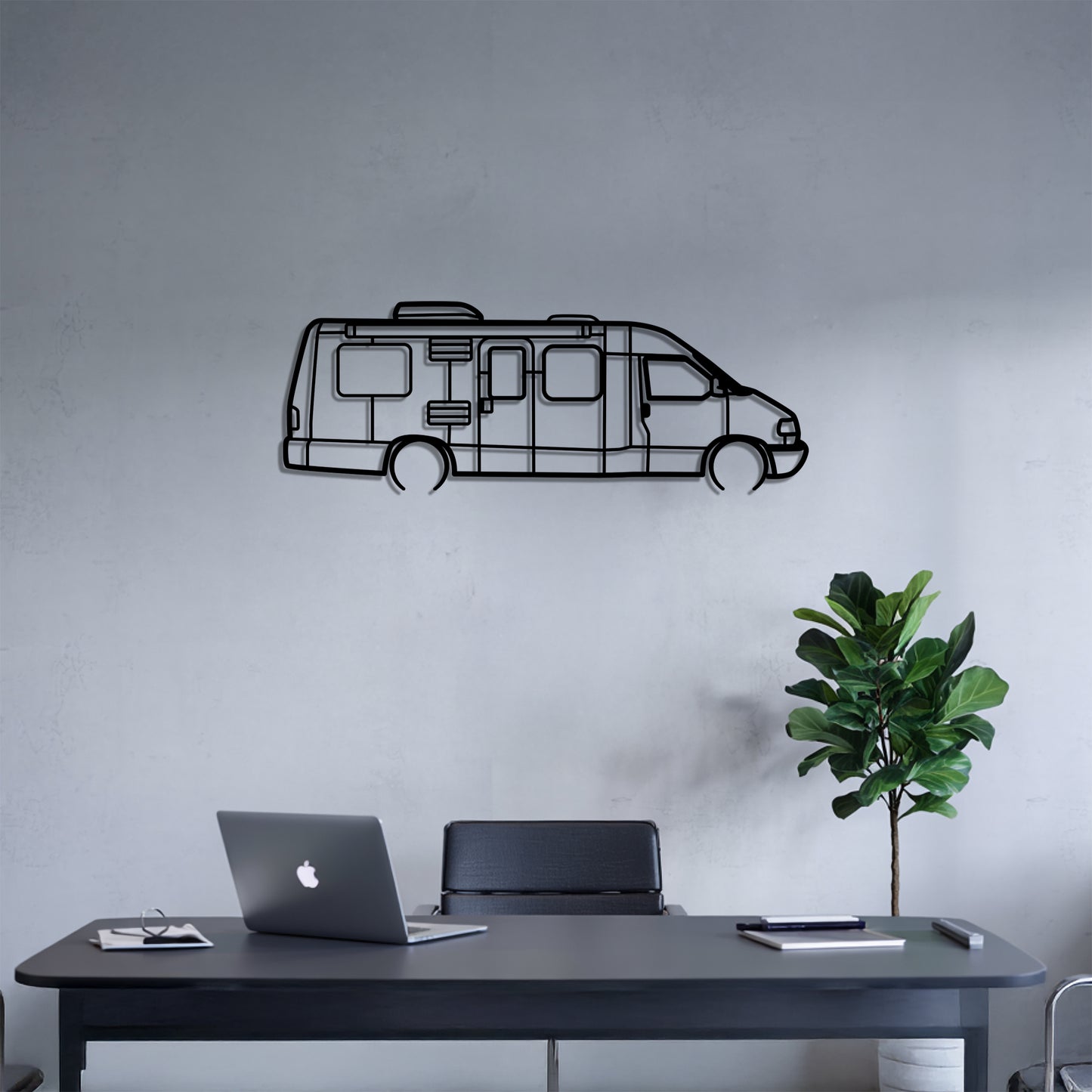 Rialta VR6 - Camper/RV Silhouette - Motorhome Metal Wall Art - Laser-Cut Camping Decor - Road Trip Life