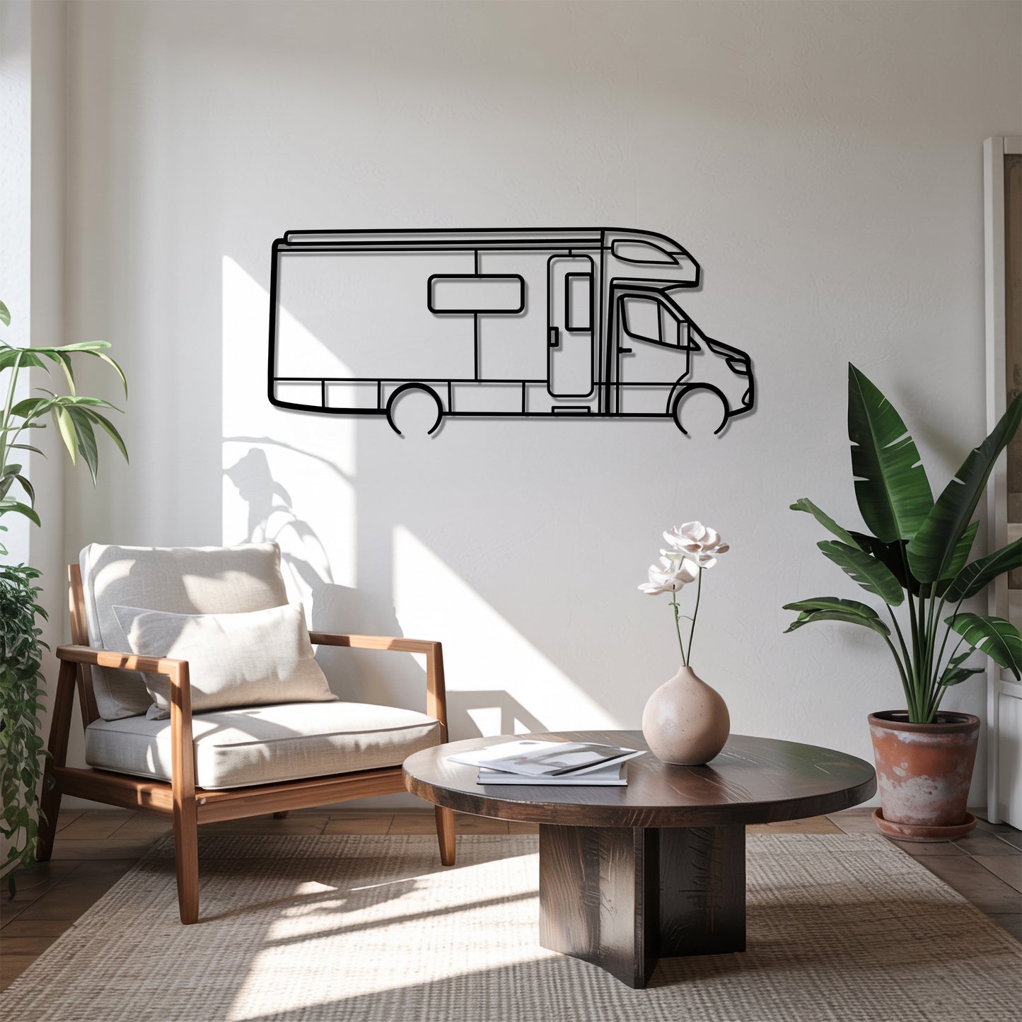 View 24D - Camper/RV Silhouette - Motorhome Metal Wall Art - Laser-Cut Camping Decor - Road Trip Life