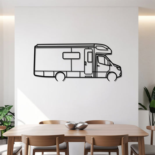 View 24D - Camper/RV Silhouette - Motorhome Metal Wall Art - Laser-Cut Camping Decor - Road Trip Life