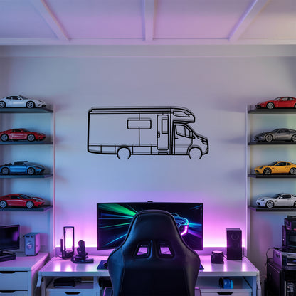 View 24D - Camper/RV Silhouette - Motorhome Metal Wall Art - Laser-Cut Camping Decor - Road Trip Life
