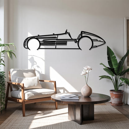 1950 Alfa 158 F1 - Grand Prix-Style Racing Car Silhouette - Minimalist Metal Wall Art - Laser-Cut Steel Decor