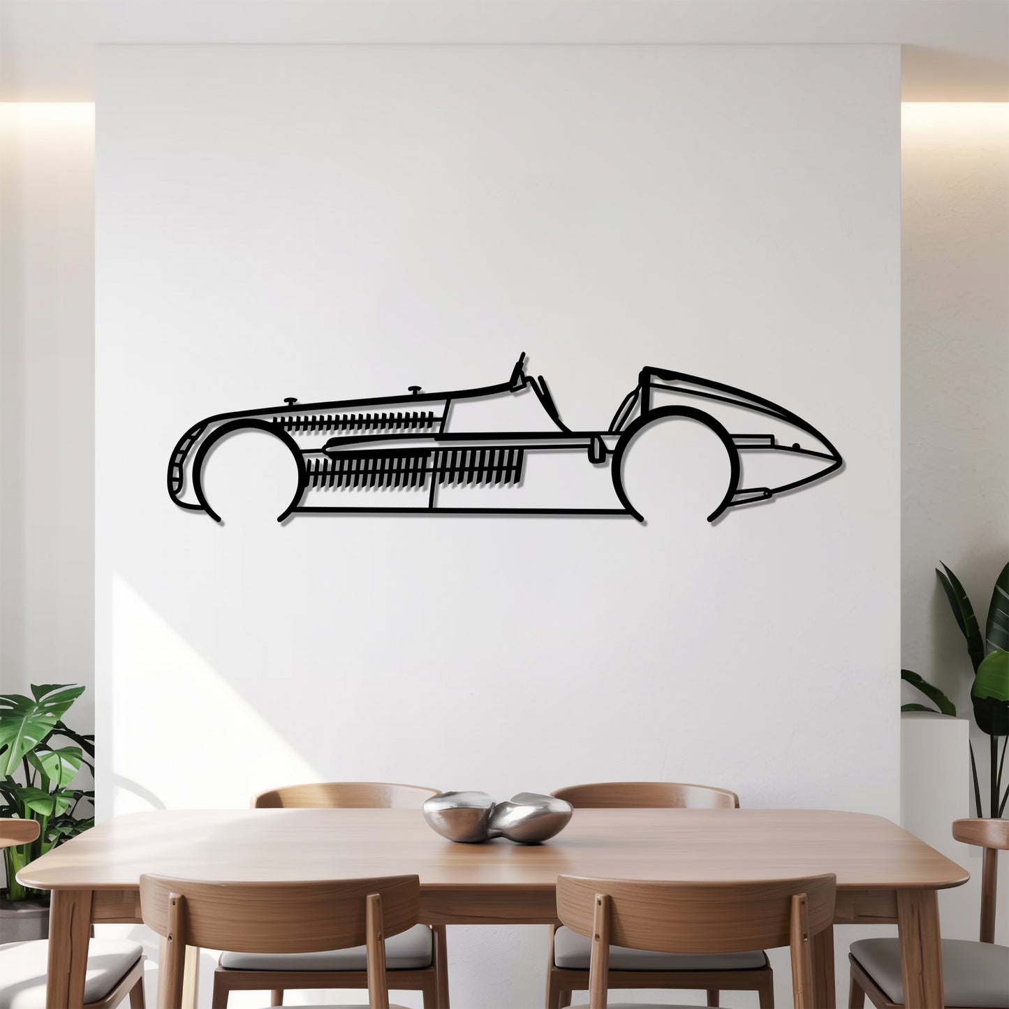 1950 Alfa 158 F1 - Grand Prix-Style Racing Car Silhouette - Minimalist Metal Wall Art - Laser-Cut Steel Decor