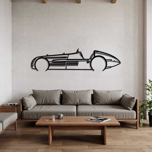 1950 Alfa 158 F1 - Grand Prix-Style Racing Car Silhouette - Minimalist Metal Wall Art - Laser-Cut Steel Decor